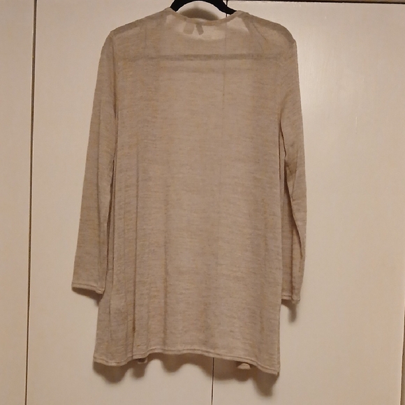 Divided Light Tan Open Cardigan - Picture 3 of 3